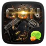 (free) go sms gun theme android application logo